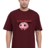 Men's & Women's Oversized T-Shirt with Cute Brain Graphic - Overthinking Solves Design