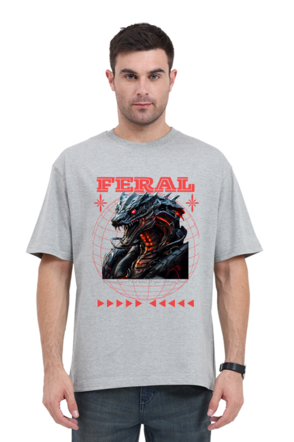 Men's & Women's Oversized 'Feral Dragon' Graphic T-Shirt